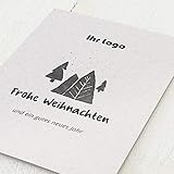 sendmoments Firmen-Weihnachtskarten im Set, personalisiert mit Ihrem Firmenlogo & -Text, Lichterbaum, 12 Klappkarten, wahlweise mit Veredelung in Gold, optional mit bedruckten Design-Umschlägen