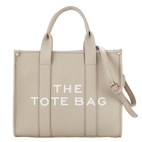 charlore The Leather Tote Bag For Women, Womens Tote Bags with zipper,Can shoulder/crossbody,Handbag