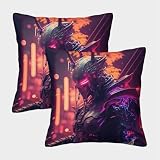 QBIREX Funda de Almohada Warrior Silky para Cabello y Piel, Lavable a máquina, Extragrande, 45 x 45 cm