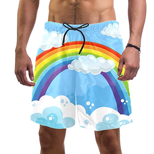 Maillots de bain pour hommes HadHfun : short de plage nuages