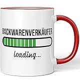 JUNIWORDS Tasse, Backwarenverkäufer loading, Rot (6187822)