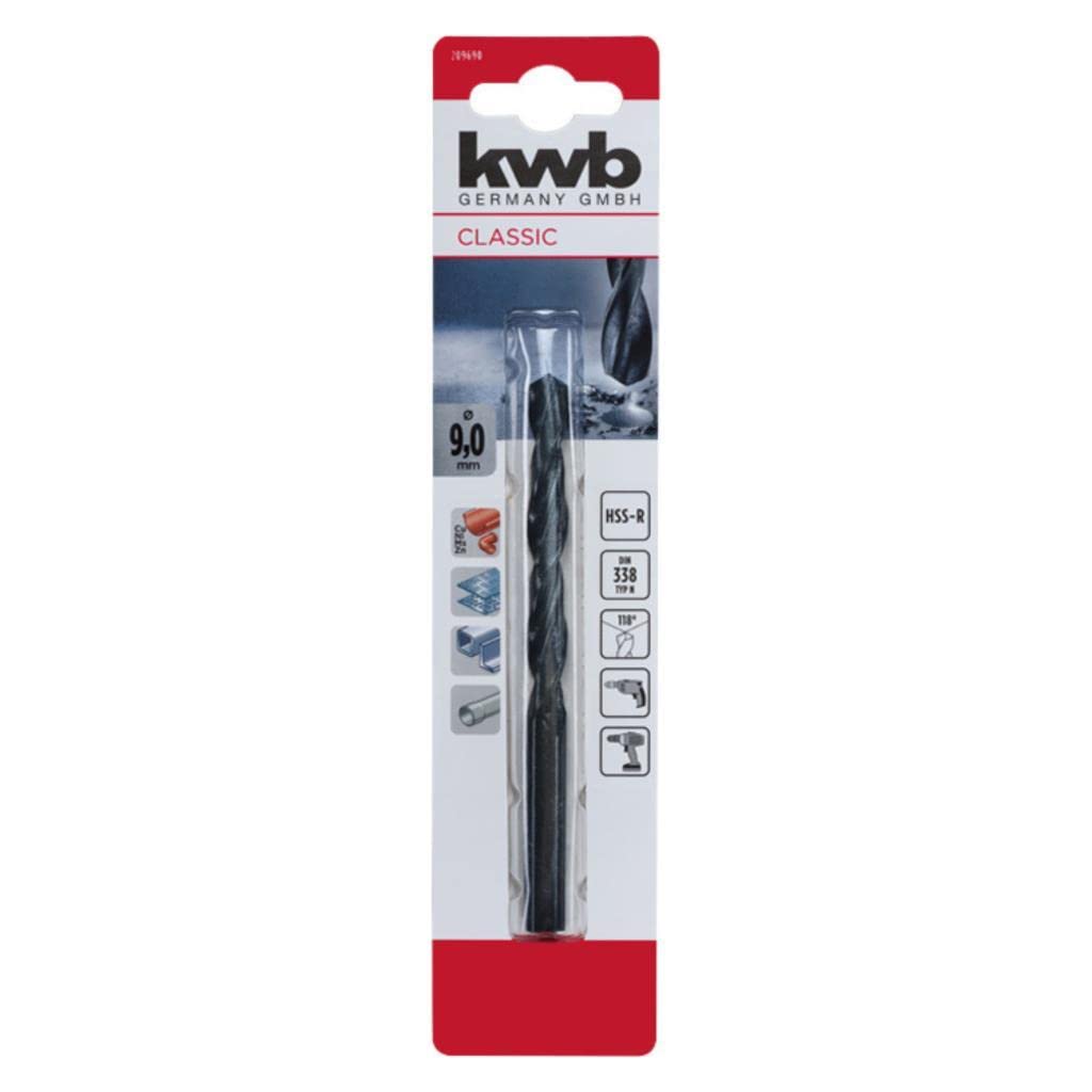 kwb 7.5mm Roll-Forged HSS Metal Drill Bit with 118° Point Angle for Easy Drilling