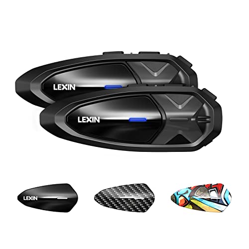 Intercom Moto Lexin Novus Mesh 3.0 - Communication 32 Riders, Bluetooth 5.0, Partage Musique, IP67 - 7