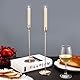 Kerzenständer Gold 6 Set,Kerzenständer Stabkerzen 33/29/23cm,Metall KegelKerzenleuchter Vintage Dekoration,Hochzeit Kerze Stand,Geeignet für Romantisches Candle Light Dinner,Jubiläum,Hochzeitsfeier