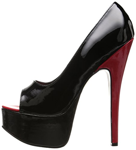Ellie Shoes Women's 652-Bonnie Platform Pump, Black/Red, 14 M US - Image 8