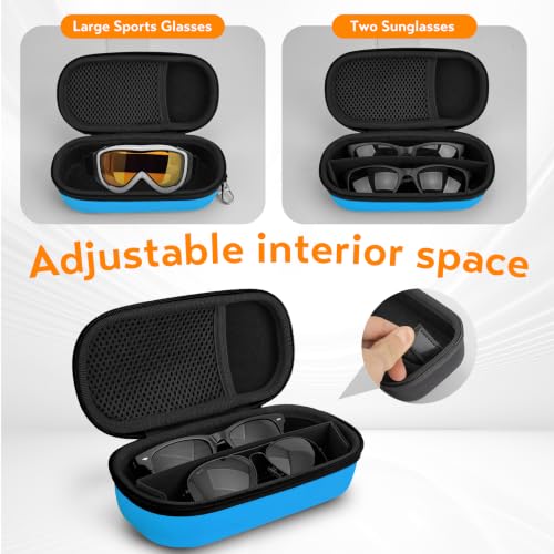 Image of Double Eyeglasses Case, Hard Travel Glasses Case for Men Women