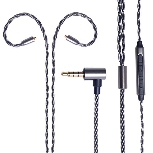 PLAYMM MC2 リケーブル mmcx 交換ケーブル マイク付き イヤホンケーブル OFC銀メッキ アップグレードケーブル 4芯 着脱式ケーブル L型 高音質 音量調節 リモコン付き SE215/ SE315/ SE425/ SE535/ SE846 /XBA-A3/ XBA-A2等に対応 グレー PLAYMM MC2 リケーブル mmcx 交換ケーブル マイク付き イヤホンケーブル OFC銀メッキ アップグレードケーブル 4芯 着脱式ケーブル L型 高音質 音量調節 リモコン付き SE215/ SE315/ SE425/ SE535/ SE846 /XBA-A3/ XBA-A2等に対応 グレー