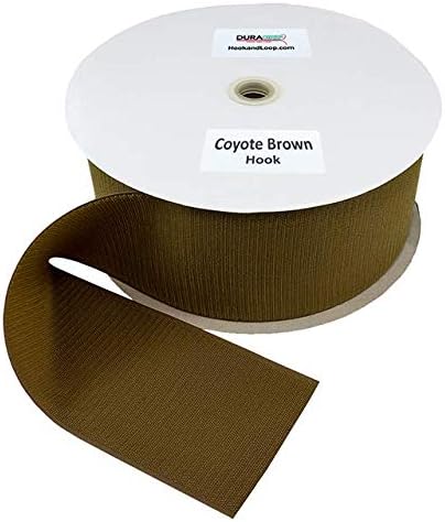 4" - DuraGrip Brand Sew-On Hook - Coyote Brown | Hook Side Only, Loop Side Sold Separately
