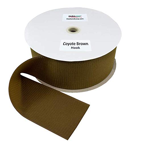 4" - DuraGrip Brand Sew-On Hook - Coyote Brown | Hook Side Only, Loop Side Sold Separately