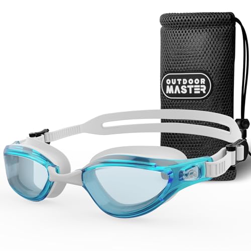 OutdoorMaster Goby Swim Goggles, Anti-fog Swimming Goggles No Leaking UV Protetion Adults Men Women Youth, Light Blue - image 1