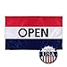 Vispronet 3ft x 5ft Open Flag - Knitted Polyester with Canvas Header and 2 Metal Grommets - Single-Sided Print with 100% Visibility on Both Sides - Printed in the USA