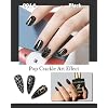 3D Crackle Gel Nail Polish Set, White Base Color & Black Crackle Nail Gel Glue Polish, Magic Burst Art Longlasting Cool Crackle Pattern, Air-drying Styling, UV Lamp Needed Nail Gel Glue Polish-13+12
