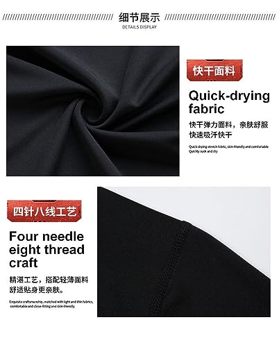 BaronHong 1/2 Single Arm Long Sleeve Compression Shirts Men,Athletic Base Layer Workout Basketball3