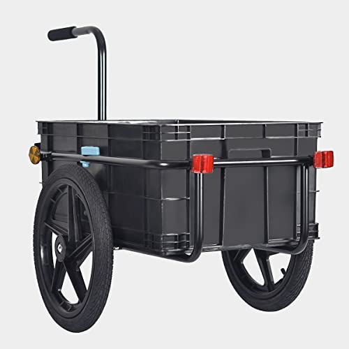 Tiggo VS Plus Fahrrad Lastenanhänger & Handwagen mit 70 Liter Transportbox Fahrradanhänger Transportanhänger 20317