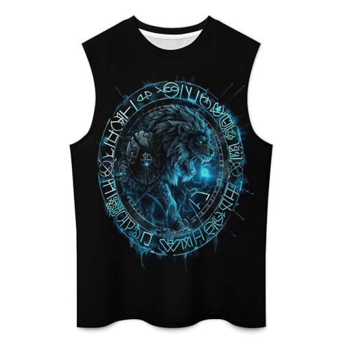 Men's Viking Shirt Sleeveless T Shirts Mens Tank Top Vacation Graphic Muscle Summer Tops3