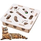 Jeu interactif promu : la balle cloche amovible de ce jouet puzzle et le son froissé encouragent des habitudes de grattage saines, tout en aidant l'interaction dynamique entre les animaux de compagnie et les propriétaires