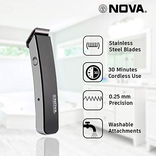 Nova NHT-1045 30 Minute Beard Trimmer Black - Image 3