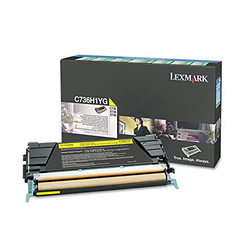 Lexmark C736H1YG toner jaune LRP cartouche imprimante laser couleur bureau
