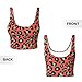 Cozy Funny Leopard Print Yoga Bra for Women Girls, U-Shaped Back Tops with Pads Control Shapewear Outfit for Sports Fitness