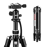 [page_title]-Beschoi Stativ Profi Kamerastativ Reisestativ leicht Videostativ aus Alu mit 360° Kugelkopf Schnellwechselplatte für Canon Nikon Sony DSLR Kamera