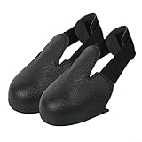 Couvre-chaussures de sécurité résistant aux chocs : la construction robuste en cuir et en acier offre une protection fiable contre les dangers dans les environnements industriels. Convient pour les tailles 32 à 45 avec un design élastique pour un port sûr lors des tâches exigeantes