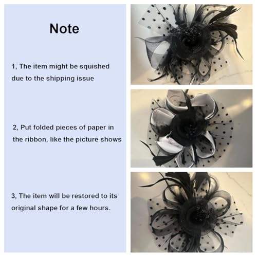 Fascinators Hat Women Tea Party Headband Flower Cocktail Mesh Feathers Hair Clip Kentucky Derby Hat Wedding