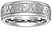 Men's Titanium Hammered-Center Comfort-Fit Wedding Band (7 mm)