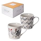 Kaffeebecher Set 2er teilig, sind aus Porzellan aus hoher Qualität hergestellt, beliebte Größe für jeden Tag, Füllmenge: 426 ml 15 fl oz. Diameter: 10 cm, Höhe: 9 cm. Kaffee Tassen ist geeignet für die Mikrowelle und Spülmaschinenfest