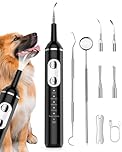 Plaque Remover for Teeth, Wagner Stern Plaque Remover Dog Toothbrush with 5 Modes & LED Light for Teeth Cleaning Plaque Removal, Stain Remover with 4 Heads, Rechargeable