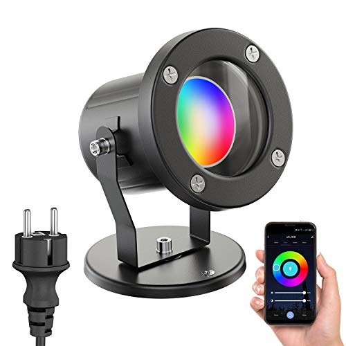 ledscom.de Außen-Strahler Fluter MIBU für außen, Edelstahl, schwarz, inkl. Smart Home RGBW GU10 LED Lampe, 5,41W, 473lm ledscom.de Außen-Strahler Fluter MIBU für außen, Edelstahl, schwarz, inkl. Smart Home RGBW GU10 LED Lampe, 5,41W, 473lm