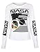 Ezcosplay Crew Neck Long Sleeve NASA T-Shirt Letter Printed Shirt Graphic Tee Tops for Women