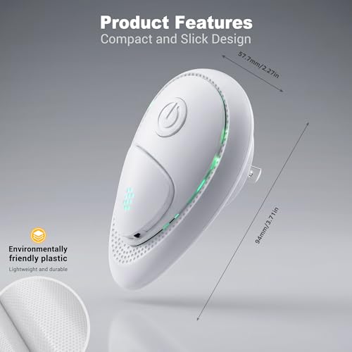 Image of Jandcase Plug In Air Ionizers Negative Ion Technology Plug-In Air Purifier | Small Air Ionizers for Home Bedroom, Portable Quiet Odor Reducer for Pets, Smoke, Dust, Air Cleaner White