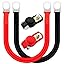 Cosse Batterie 12V/24V, 2 Pièces Bornes de Batterie Voiture, Cosse Batterie en Laiton, Connecteur Batterie pour Voitures, Camions, Bateaux, Maisons