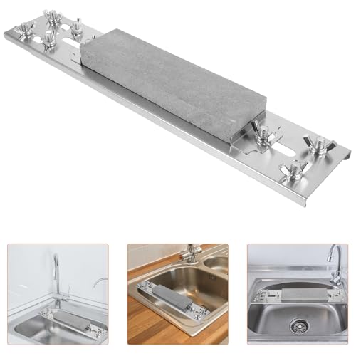 Pierre à aiguiser pour couteaux avec son support inox réglable COLLBATH