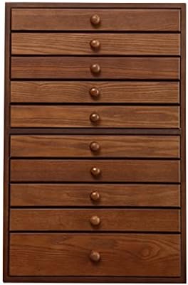 Wooden Jewelry Storage Box with 10 Drawers, Large Capacity Organi...