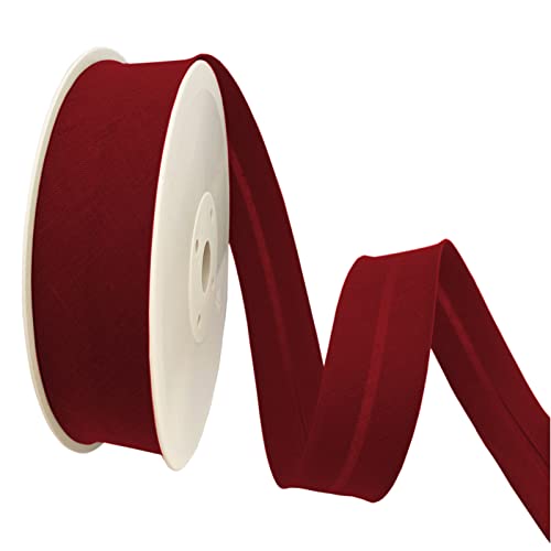 TEXTEX = 20mm Wide Bias Binding Tape. 50% Cotton and 50% Polyester. 10m Piece - (Pomegranate)