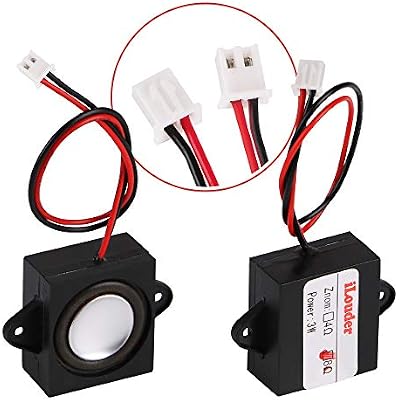 MakerHawk 2PCS 4 Ohm 3 Watt Mini Speaker - Full-Range Portable Advertising Speaker with JST-PH2.0mm-2 pin Terminal