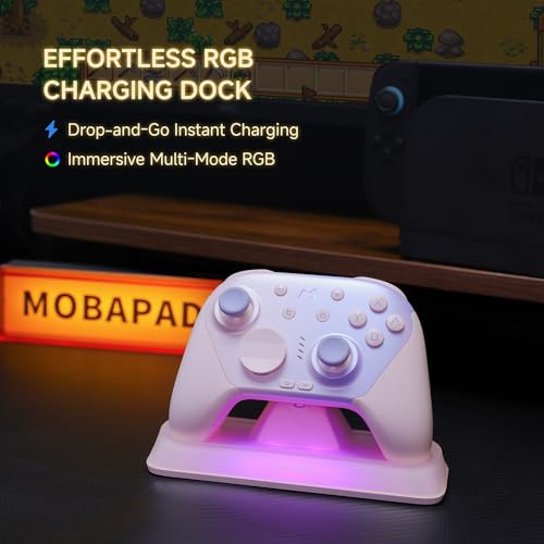 Image of Mobapad Chitu2 HD Switch 2 Wireless Controller, TMR Glide Joysticks [ZERO Drift], Charging Dock, HD Rumble, NFC, Turbo, Programming, Mechanical Buttons - Gamepad for Nintendo Switch /Switch 2 & Windows PC