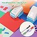 2 Pcs Tab Punch for Paper Crafts - 1.5in 2 Shapes DIY Index Tag Puncher for Paper Crafts, Handheld Label Tag Paper Cutters for Scrapbooking, Card Making