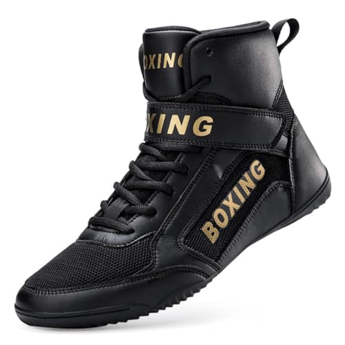 Scarpe da Boxe da Uomo Scarpe da Allenamento per Pugili Scarpe da Combattimento Adatte per l'allenamento di Combattimento Sportivo Fitness Scarpe da Wrestling da Uomo 35-51