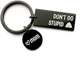 Don't Do St Keychain Love from Mom, Funny Gift for Kid Teen Son Daughter Gag Gifts Birthday Christma
