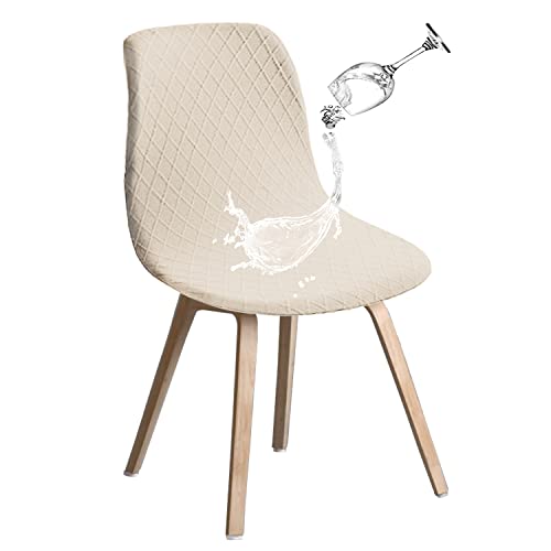 JUNZHE Shell Dining Chair Covers, Stretch Retro Chair Slipcovers Washable Removable Chair protector for Dining Room Kitchen