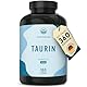 Taurin Kapseln - 2000mg Taurine Tagesdosis hochdosiert - 360 Kapseln: Big Pack - 6 Monatsvorrat - Pre Workout Booster ohne Koffein - Vegan, ohne künstliche Zusätze - Deutsche Produktion - TRUE NATURE