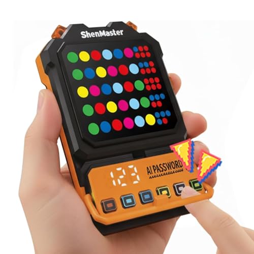Lechonix Decoder Game, 10000+ Colors Memory & Brain Teasers Games for Kids and Adults, Multiplayer Handheld Travel Memory Games for Boys & Girls, Christmas Birthday Gift, Ages 6 7 8 9 10 11 12 13 14