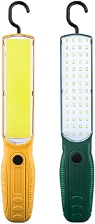 LED Work Light, 3000 mAh USB-C Rechargeable Work Light, Work Light with Magnetic Base and Hanging Hook, 360°Rotate Mechanic Light for Car Engines Repair, Emergency (Green)