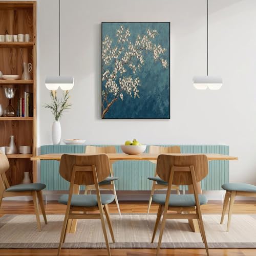 Tableau bleu chinois 60x90 cm idéal pour sublimer un salon moderne