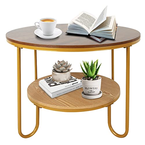 Babion Side Table, Metal End Table Round Bedside Tables Sofa Table Modern Small Table Industrial Nightstand Outdoor Side Tables Indoor Snack Table Waterproof & Anti-Rust Side Table #TOP7