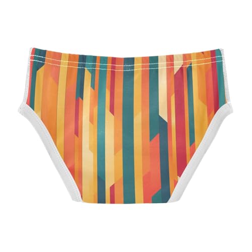 KLL Abstract Rainbow Stripes Toddler Boy Soft Nighttime Underwear Cute Children Undies2