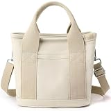 Bolsa Bandolera Mujer - Bolsas de Mano de Lona Bolsa Cruzado Múltiples Bolsillos Bolso de Hombro con Correa Desmontable y...