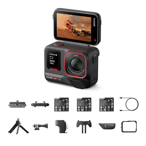 Insta360 Ace Pro 2 ���ɃL�b�g �\ ���C�J�����J�� 8K�h���A�N�V�����J�����A1/1.3�C���`�Z���T�[�A�f���A��AI�`�b�v���� ��Ɠx���\�A�t���b�v�X�N���[���AAI�G�f�B�e�B���O-SD�J�[�h�Ȃ�